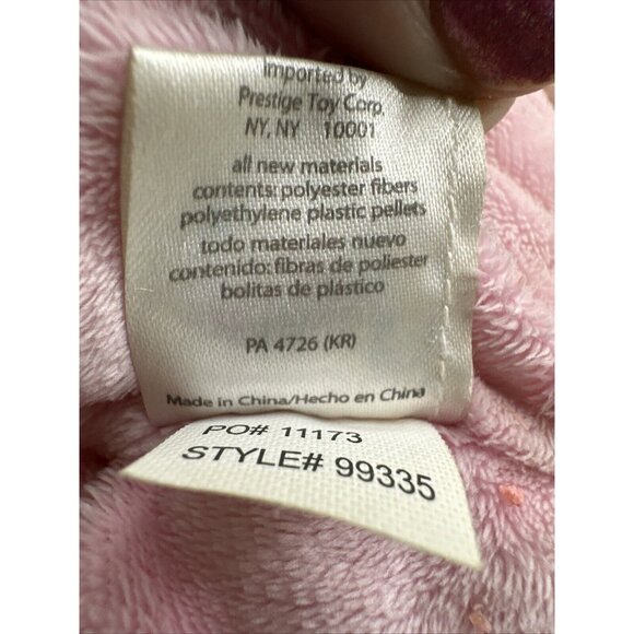 JUST ONE YEAR MY FIRST DOLL BEAN BAG SOFT STUFFED PLUSH PINK BROWN PIGTAIL GIRL - Picture 13 of 16